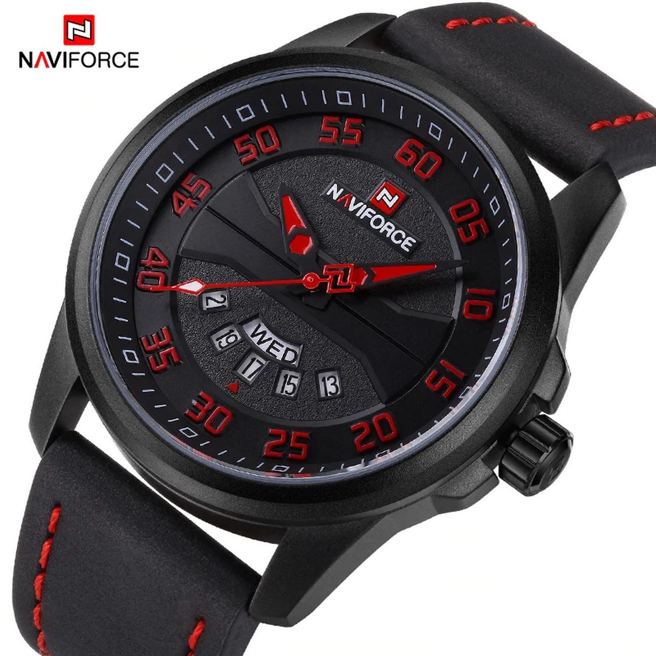 Reloj Naviforce Original Nf 9124 Cuero Hombre + Estuche